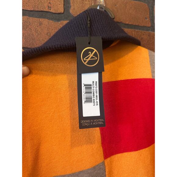 Renuar Ladies Sweater Colorful O/S Square Pattern NWT - Picture 5 of 14